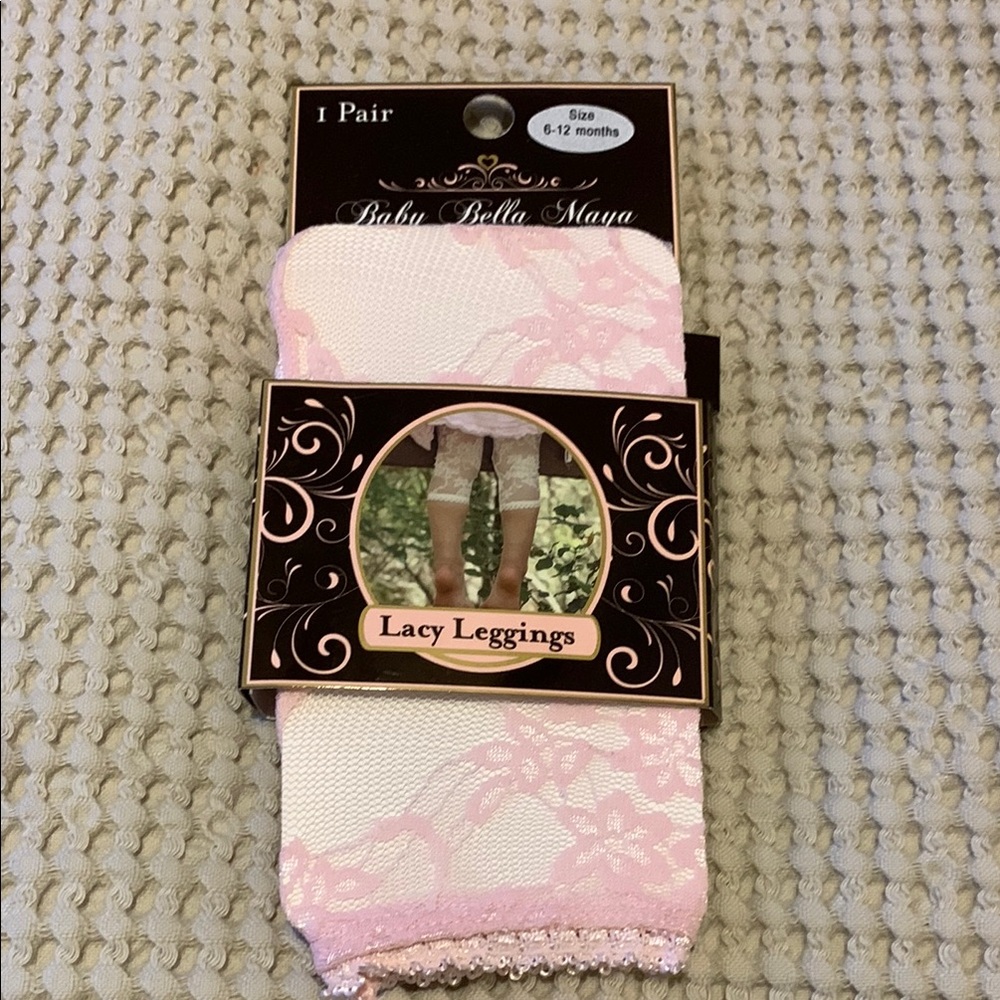 Set of 50 pairs of Baby Bella Maya Pink Lacy Leggings